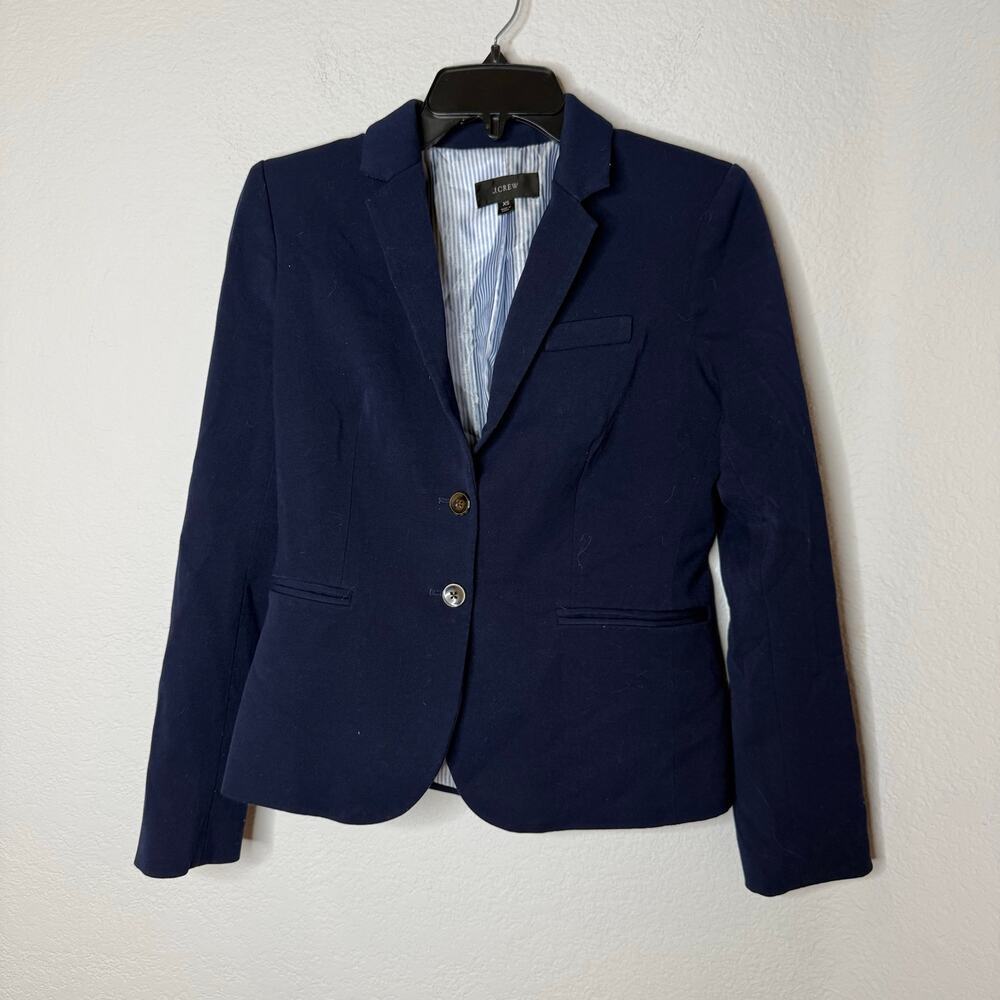 J Crew Women's Navy Suit Jacket Blazer